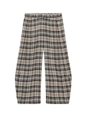 Zara ZW Collection Plaid Baggy Volume Pants